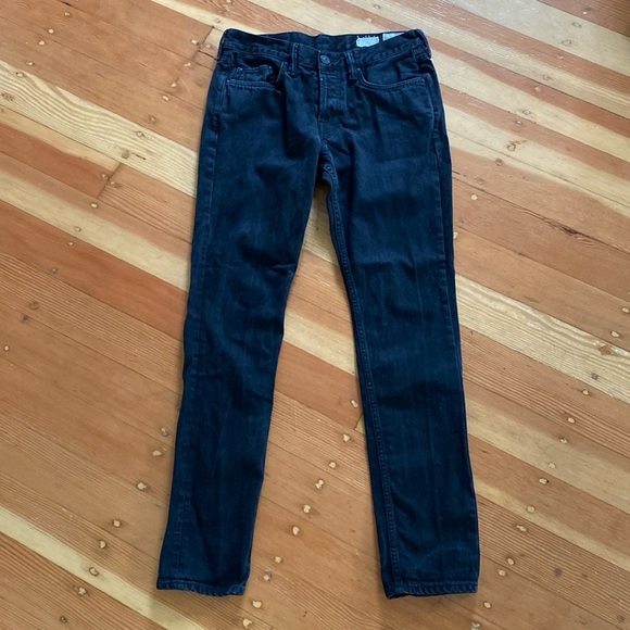 All Saints Mens Cigarette Skinny Fit Black‎ Denim Jeans Size 30 - Picture 1 of 6